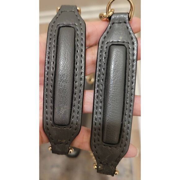 Diane Von Furstenberg Gray Leather Chain Shoulder Crossbody Handbag - Picture 6 of 9